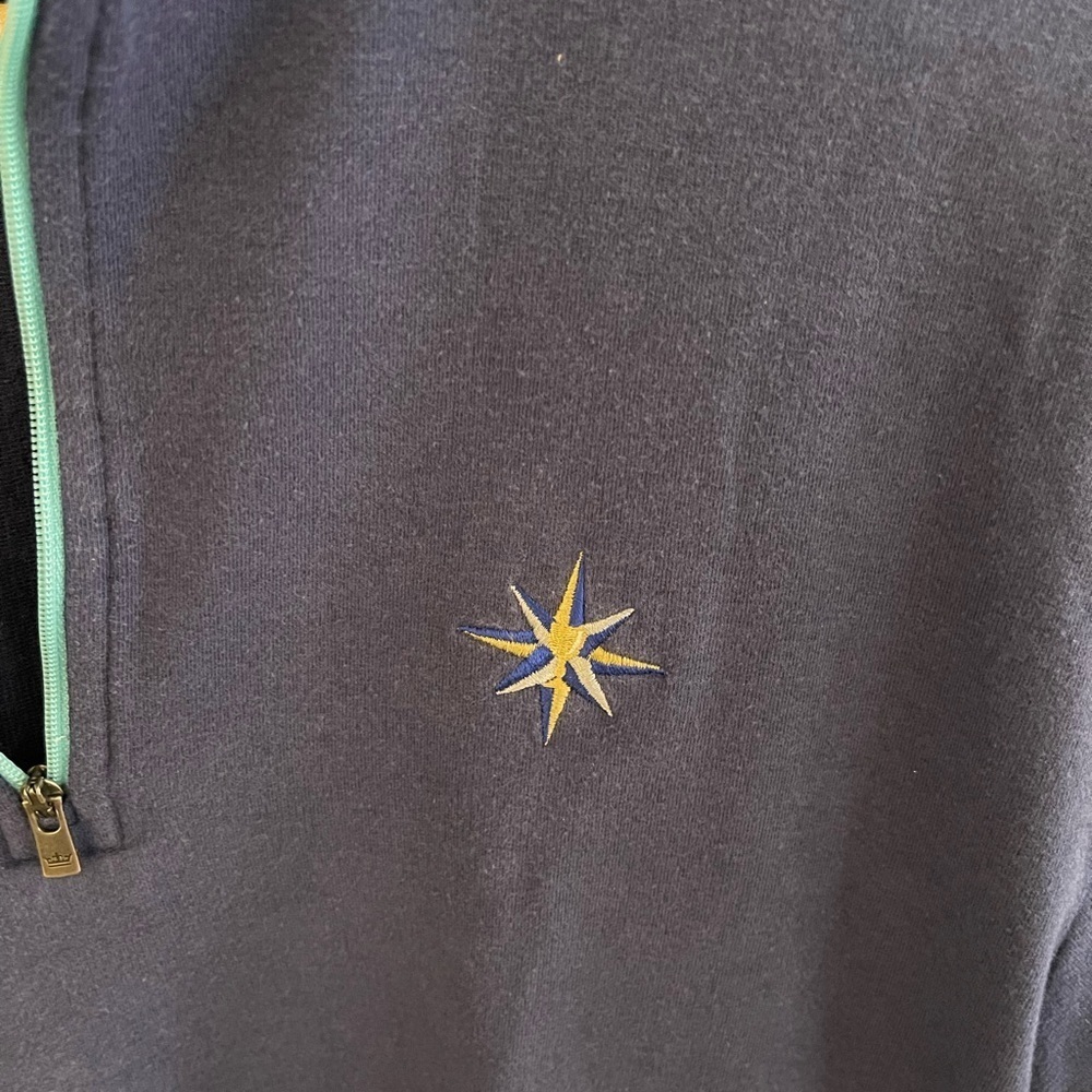 Men’s Peter Millar blue 1/4 lightweight pullover sweatshirt jacket Medium - Picture 4 of 5